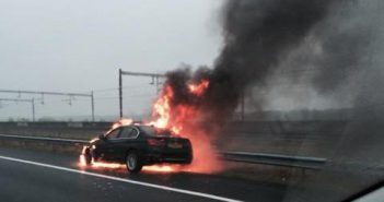 File door autobrand op A15 bij Gorinchem