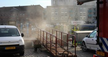 Brand op duwboot in Dordtse Kalkhaven