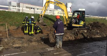 Gaslek bij werkzaamheden in Nieuw-Lekkerland