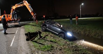 Dronken bestuurder rijdt op de N481 de sloot in