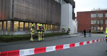 Brandweer houdt oefening bij Gomarus Scholengemeenschap in Gorinchem