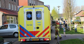 Meisje met voet vast tussen fiets in Gorinchem