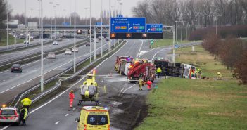 Ernstig ongeval met tankwagen op de A15 bij Gorinchem