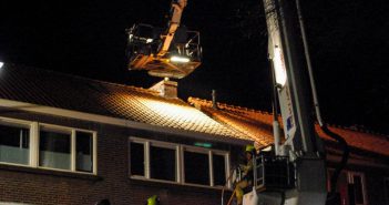Schoorsteenbrand aan de Zuidendijk in Dordrecht