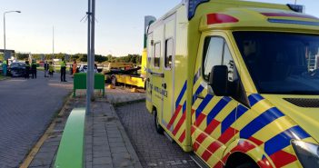 Aanrijding bij tankstation langs A16