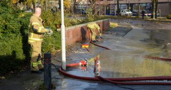 Brandweer rukt uit voor gesprongen waterleiding in Gorinchem