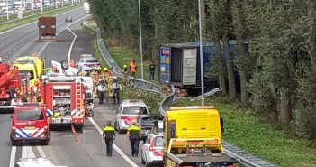 Snelweg A16 bij Dordrecht volledig dicht na een zwaar ongeval (update)