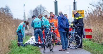 Traumahelikopter ingezet bij ongeval op fietspad in Alblasserdam