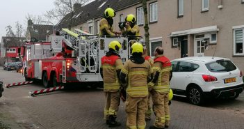 Middelbrand schoorsteen Beethovenlaan Zwijndrecht