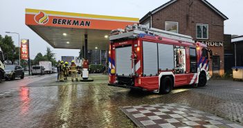 Brandstoflekkage bij tankstation in Papendrecht